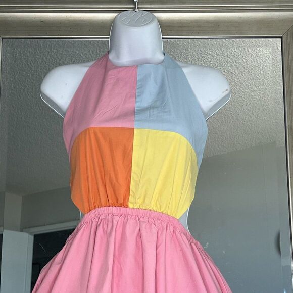 ANNA GRACE Color-Block Mini Dress Size M - Picture 2 of 9